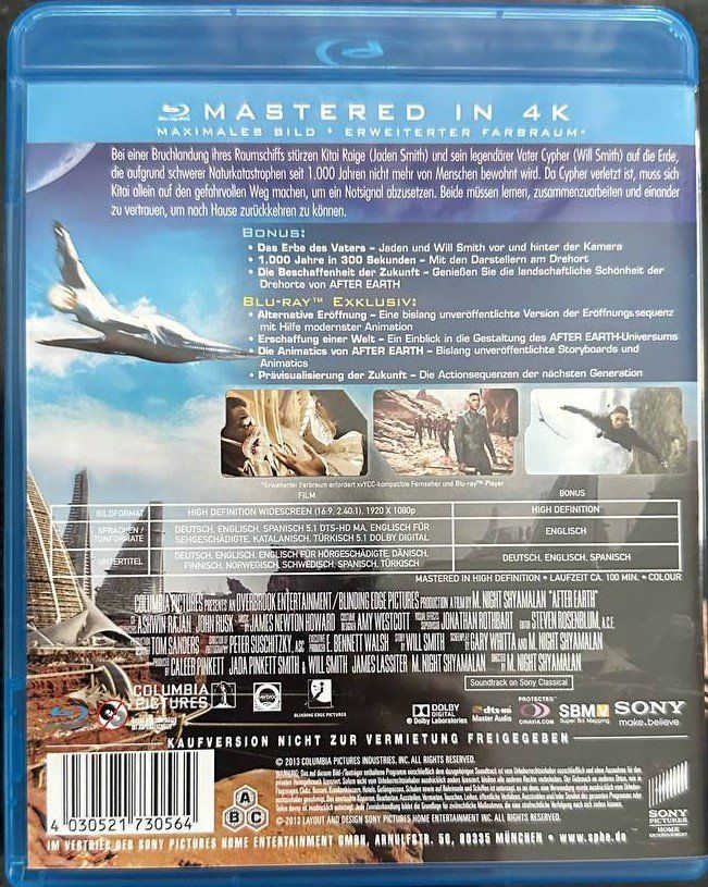 Tutti i DVDs: After Earth - Sci-Fi Film mit Will Smith auf Blu-ray – Usato da Beringen venduto da Mantafisch1 1