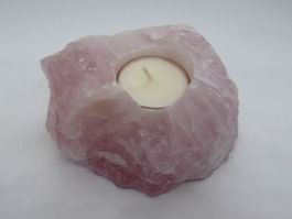 Rosenquarz Teelicht