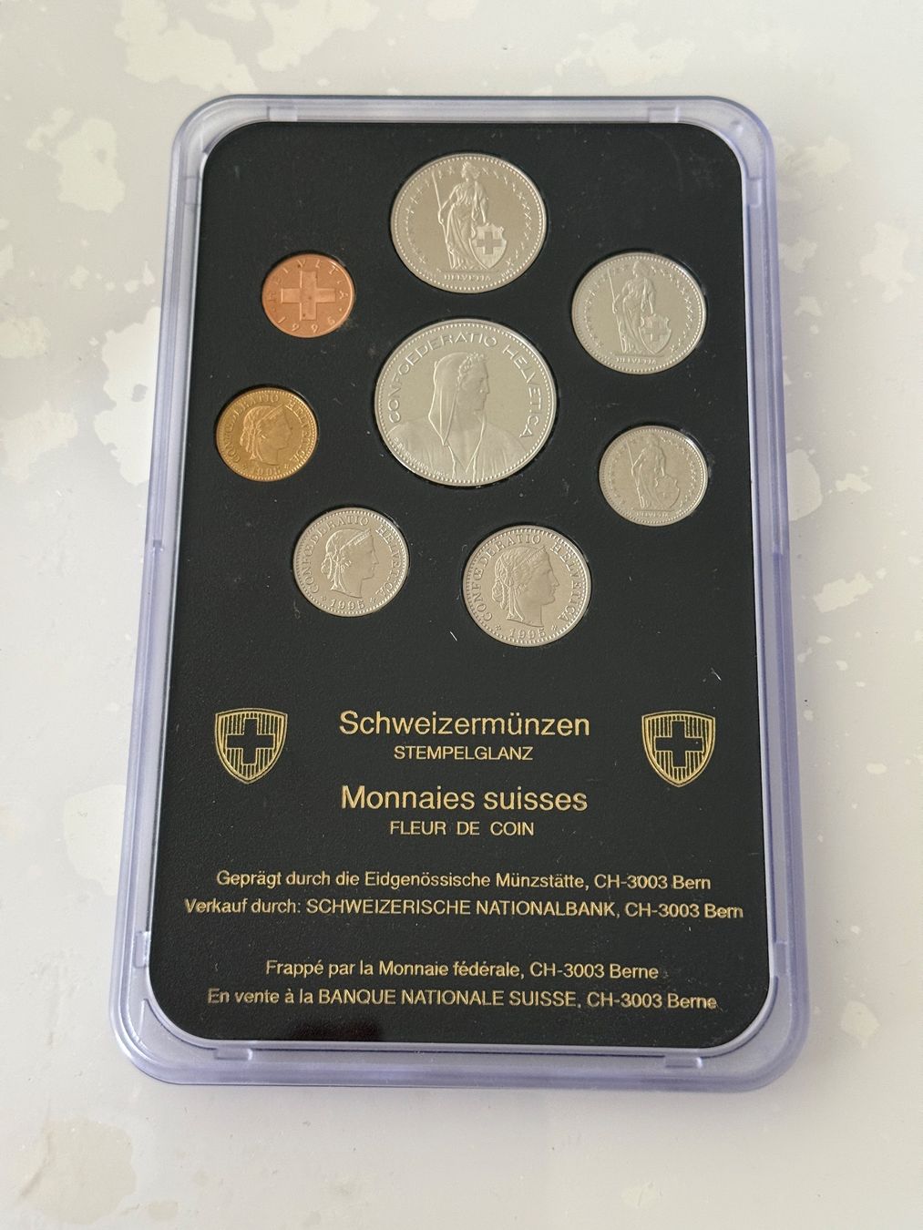 Tutti le monete: Schweizer Münzsatz 1995  Stempelglanz – Nuovo (secondo la descrizione) da Wallisellen venduto da SWISS_SILVER1