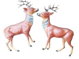 Tierfiguren antik - Hirschen 2 Stück