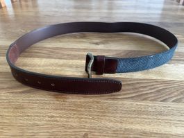 Hochwertiger Ledergürtel, braun, Grösse 95 cm