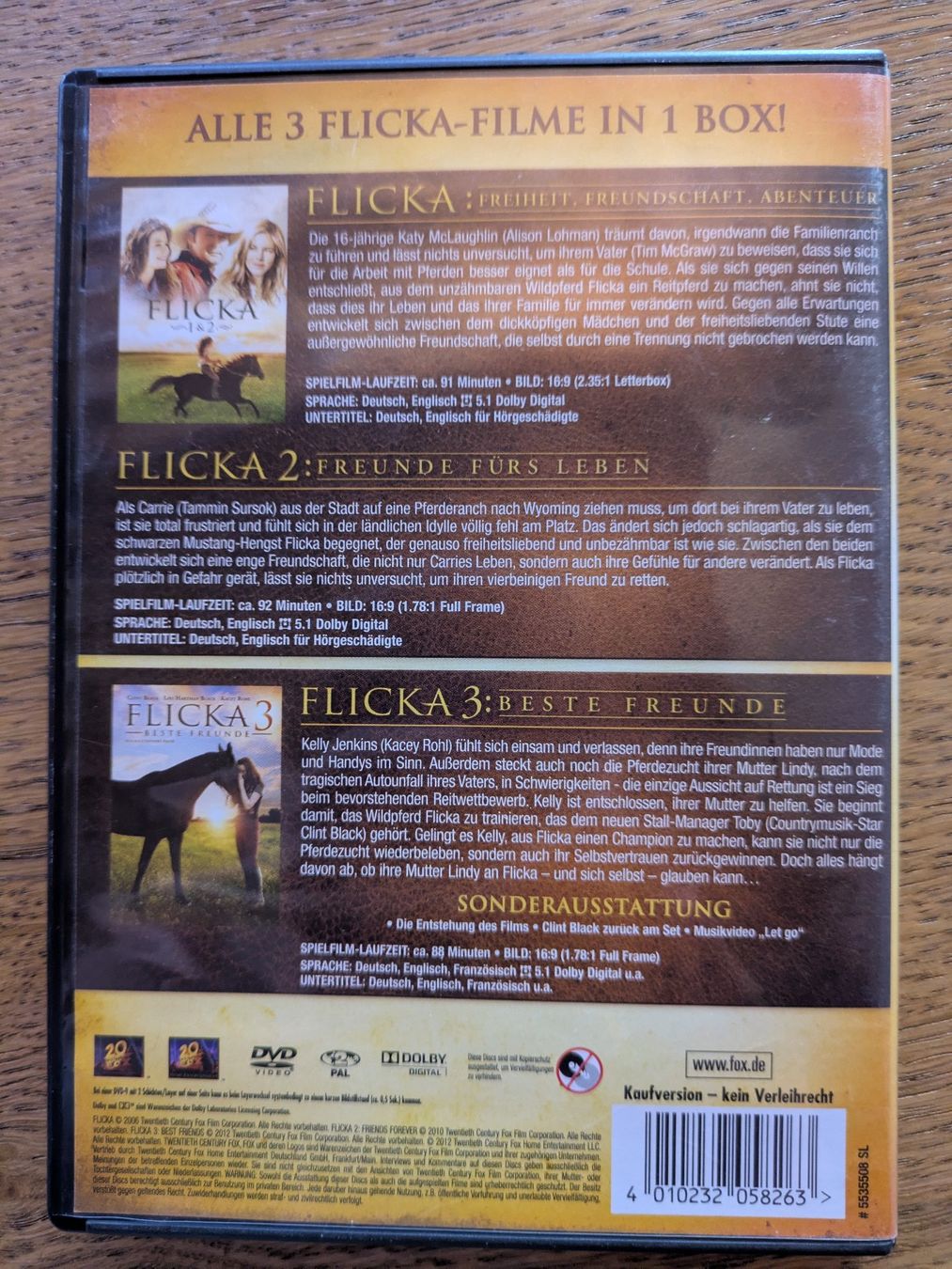 Alle DVDs: Flicka Collection DVD-Box - Teil 1-3 - Pferde-Filme – Gebraucht aus Männedorf von Pacer19 1
