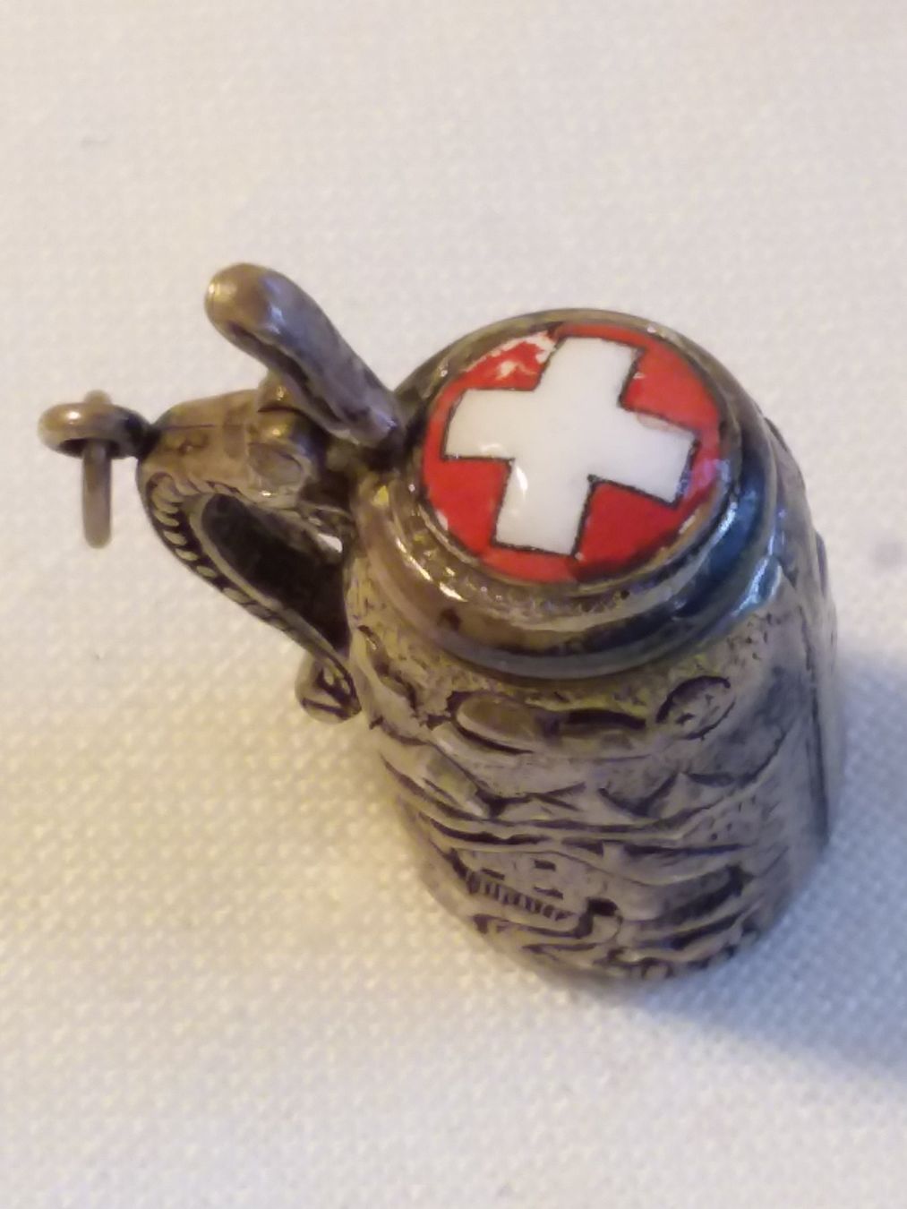 Gläser: Kleiner 800er Silber Bierkrug mit Schweizer Wappen – Gebraucht aus Zürich von gutsan 1
