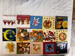 Assiettes en papier oursons Noël lot de 15 pièces