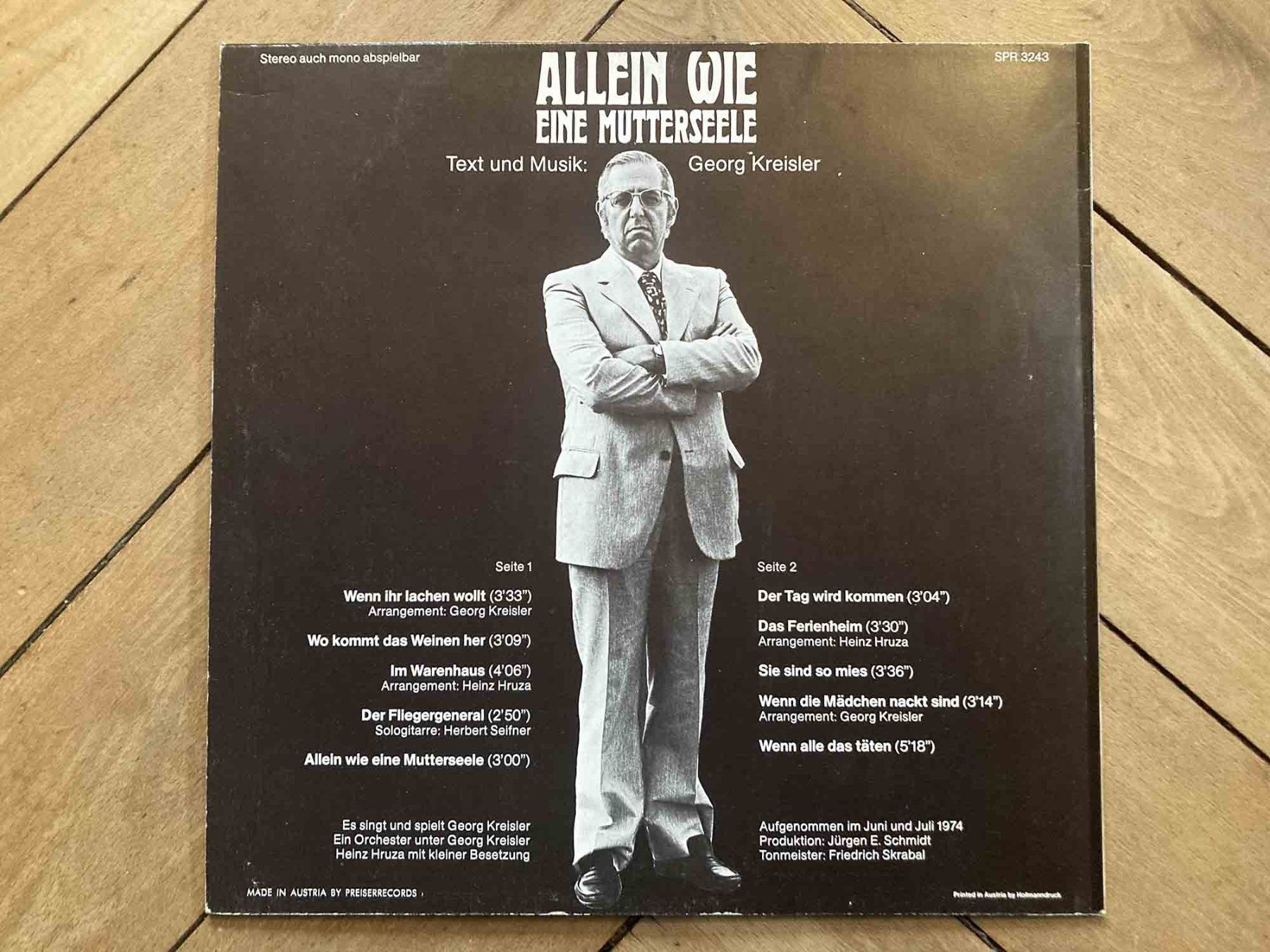 Schallplatten: Georg Kreisler "Allein wie eine Mutterseele" – Gebraucht aus Luzern von Needful_Things 1