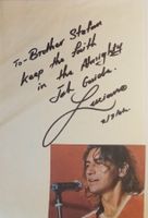 Luciano Ligabue Autogramm signiert Karte 20x30cm