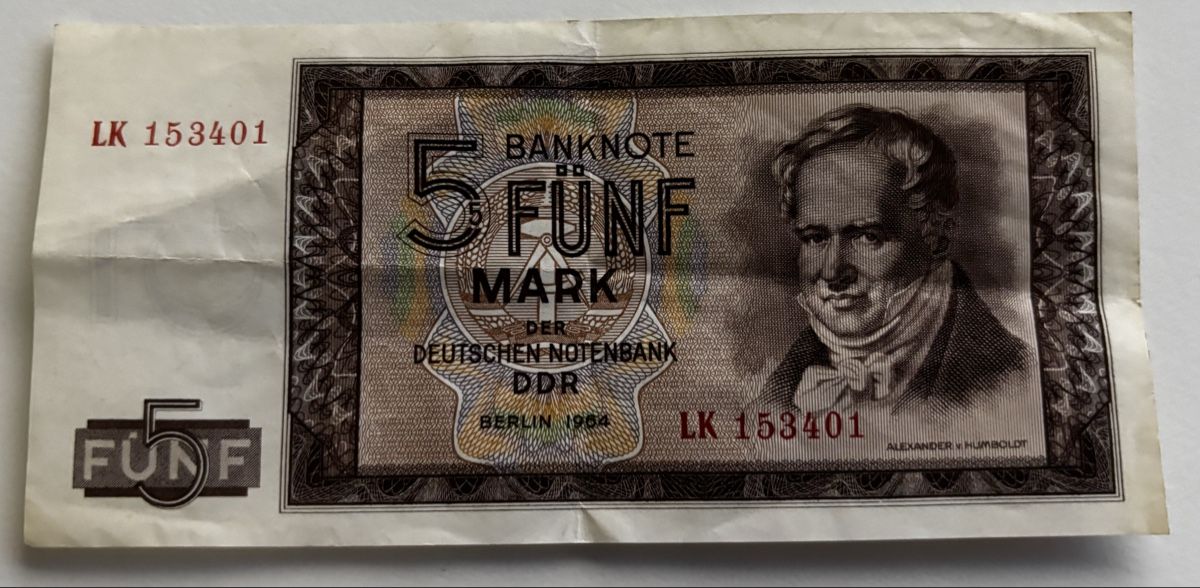 Banconote: Deutschland 5 Mark 1964 – Usato da Algetshausen venduto da Carrhard