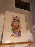 Miro Lithografie - gerahmt hinter Glas