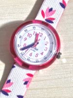 Flik Flak Kinderuhr rosa Blumenmuster 25mm gebraucht