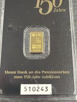 UBS Goldbarren 1g 999.9 Jubilaeum 150 Jahre im Blister