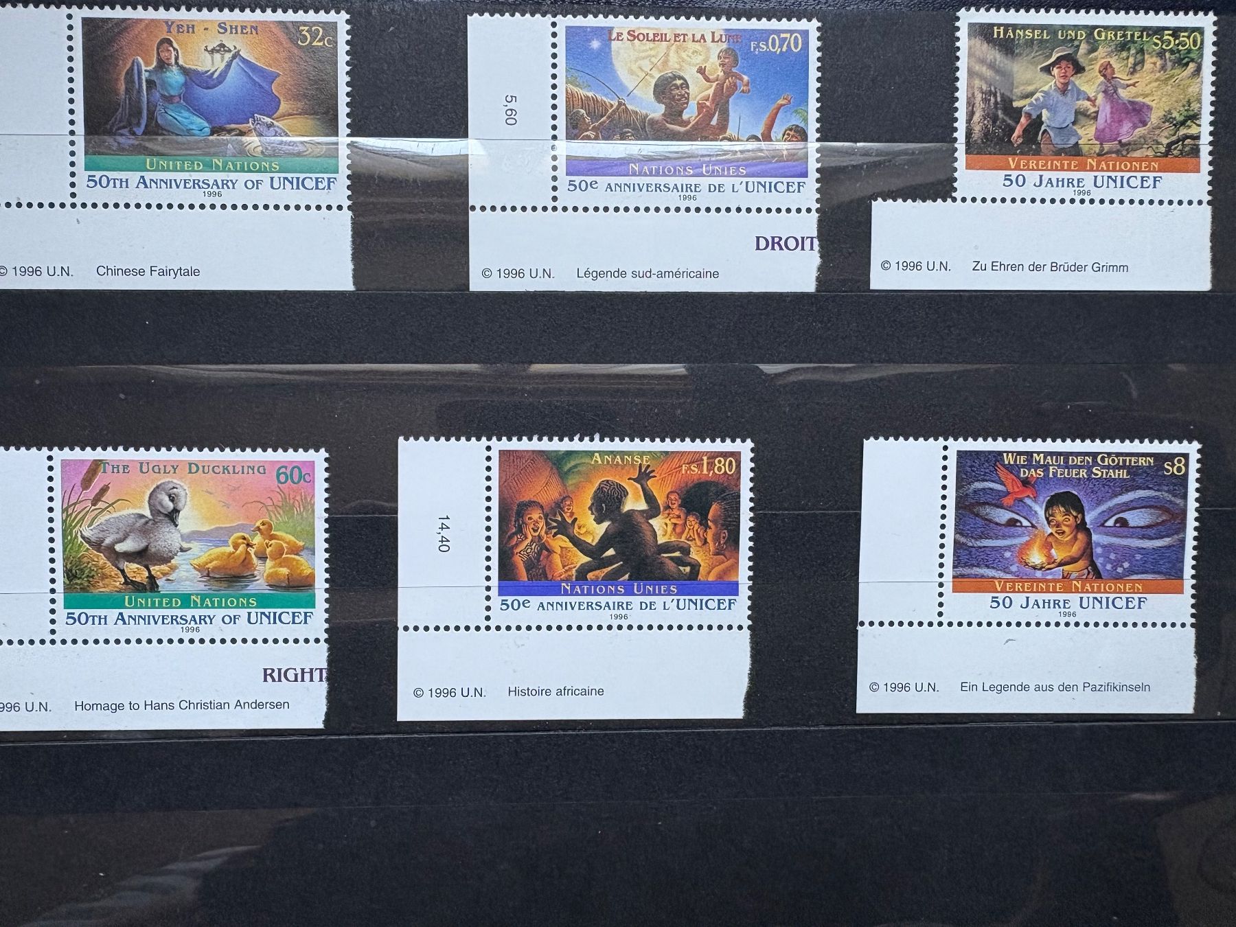 Tutti i francobolli: 1966 - 50 Jahre UNICEF - 11 Briefmarken – Usato da Zweisimmen venduto da Domii 1