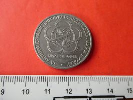 Russland 1985, 1 Rubel - Sondermünze Welt-Jugend-Fest unzirk