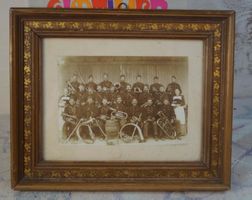 Alte Fotografie Musikverein im Rahmen, Vintage Rarität!