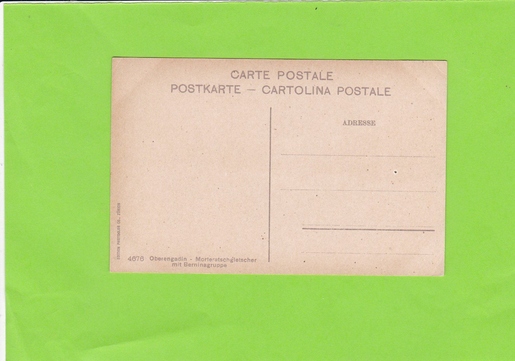 Cartoline postali: Morteratschgletscher mit Berninagruppe – Usato da St. Peterzell venduto da neckertal 1