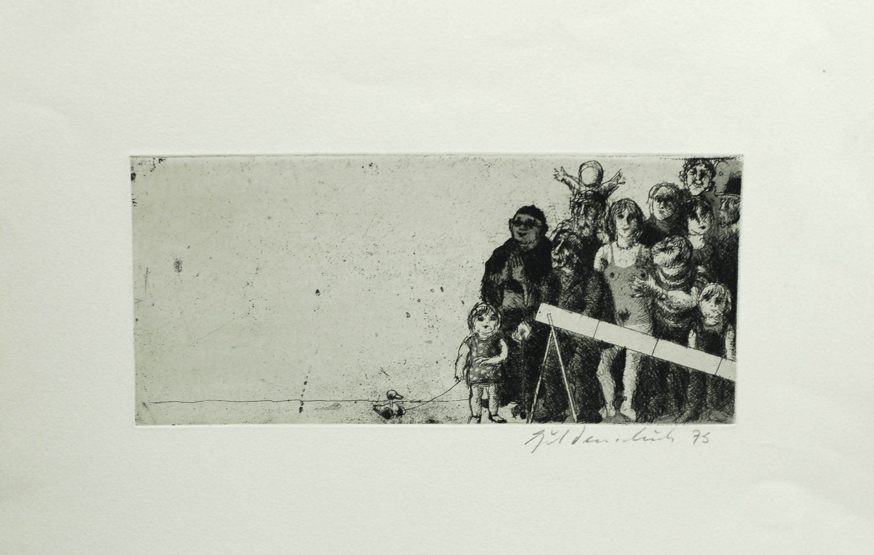 Poster & Bilder: Menschenmenge, 1975, Karl Guldenschuh – Gebraucht aus Baar von Roze1