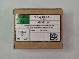 M3 x 10mm Linsenkopfschrauben TX DIN7985 Edelstahl A2 - NEU