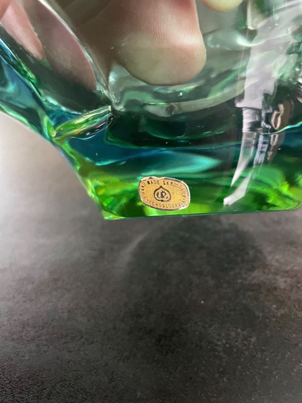 Portacenere: Ancien Cendrier Verre Soufflé Skrdlovice – Usato da Vallamand venduto da Bricbracbroc82 7