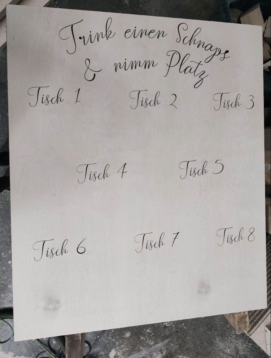 Tutte le decorazioni: Tischplan Hochzeit – Usato da Flaach venduto da JSchoch86