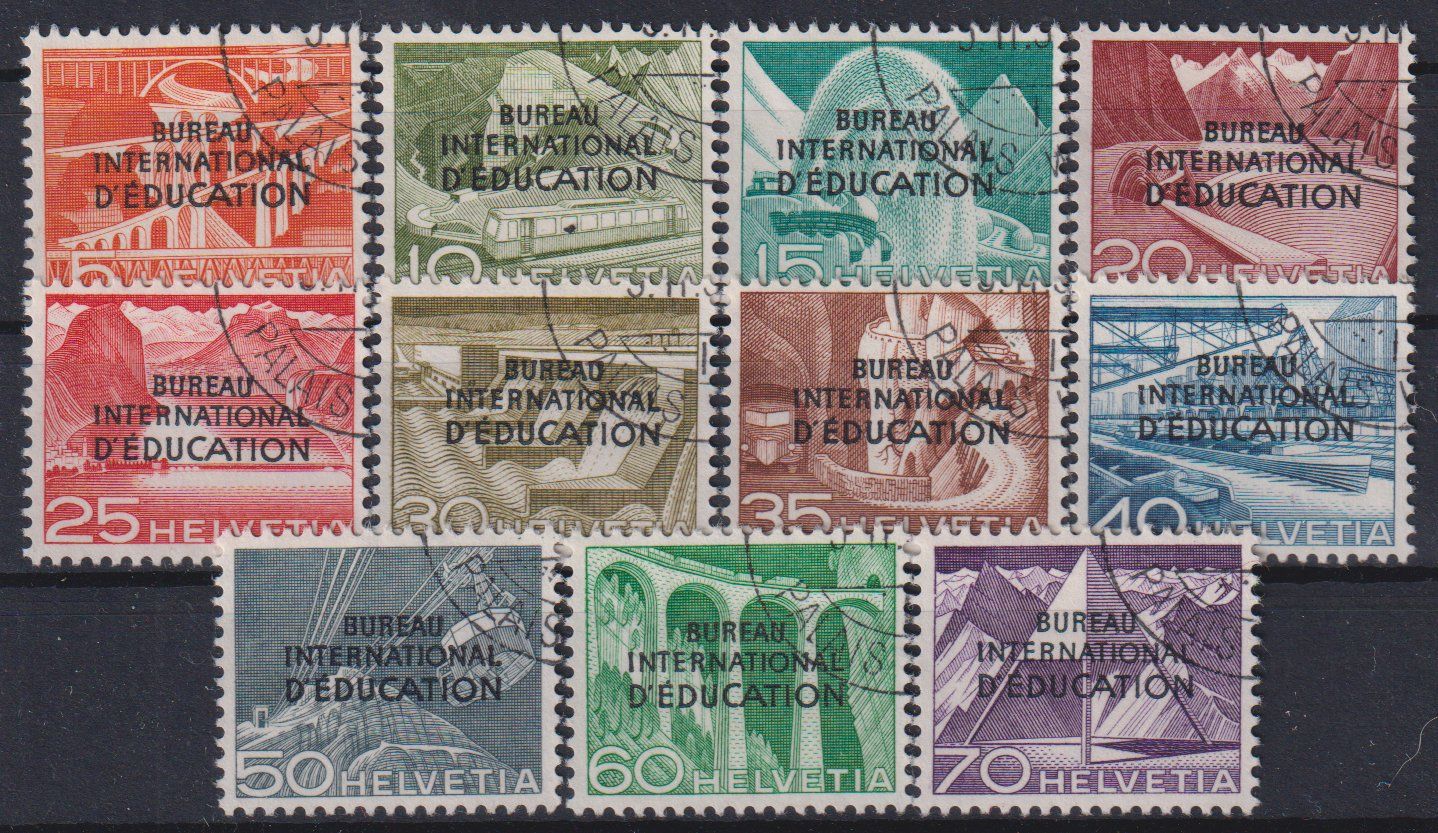 Alle Briefmarken: Genfer Ämter 'Arbeitsamt'  Kat. 84-94 - Fr. 240.-- – Gebraucht aus Eschlikon TG von PhilCon