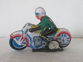 Nostalgie pur: Blechspielzeug Motorrad, Vintage Deko!