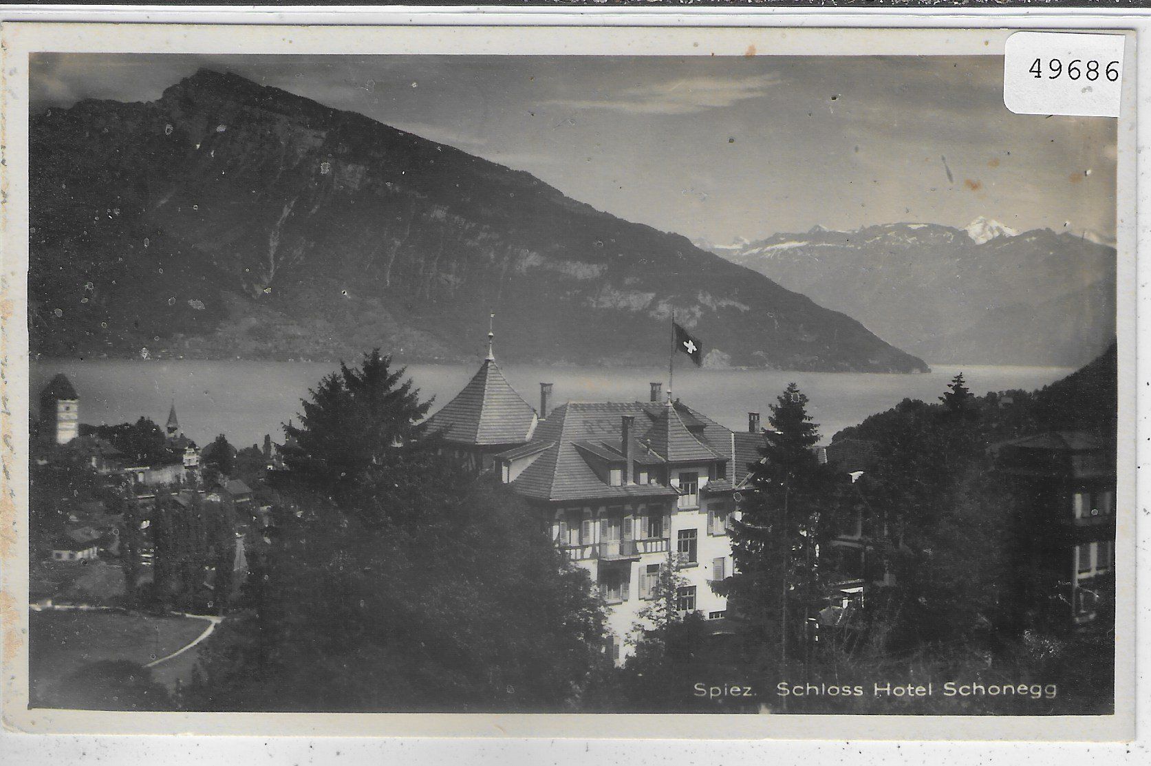 Cartoline postali: Spiez - Schloss Hotel Schonegg – Usato da Ettingen venduto da Kartenplanet