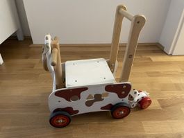 I'm Toy Lauflernwagen / Schiebewagen Kuh aus Holz