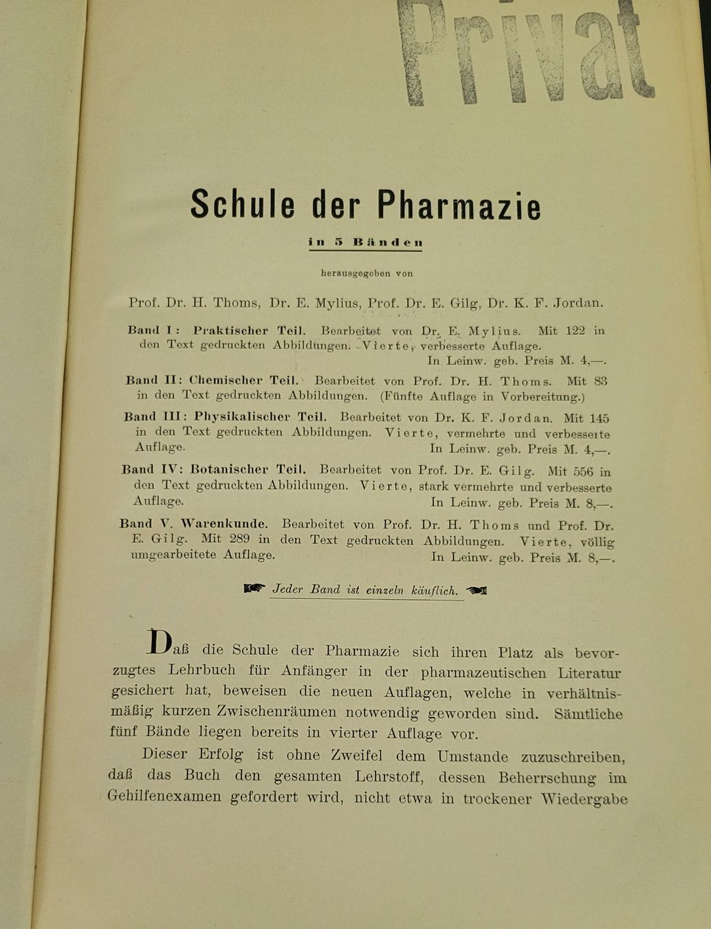 Libri: Alte "Schule der Pharmazie - Warenkunde" von 1911 – Usato da Trin Mulin venduto da jerb 1