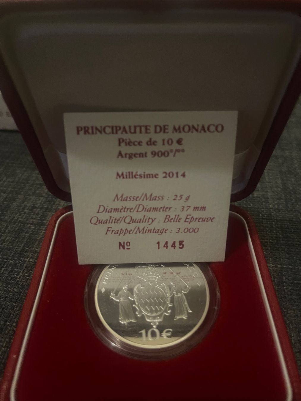 Tutti le monete: Monaco 10 Euro 2014 Silber BE – Usato da Zweidlen venduto da EuroCoins 3