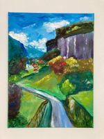 Ölgemälde "Herbstlandschaft in Lauterbrunnen"