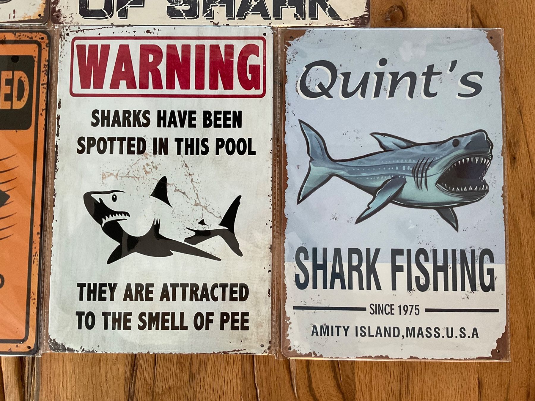 Insegne: Blechschild / Vintage / Strand / Shark / Haifisch – Nuovo e nell'imballaggio originale da aarwangen venduto da Butzi99 2