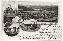LITHO Gruss aus AADORF, Spinnerei Sulzer