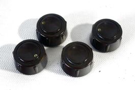 4x Phenolharz / Bakelit - KNÖPFE zu wohl altem USA - Radios