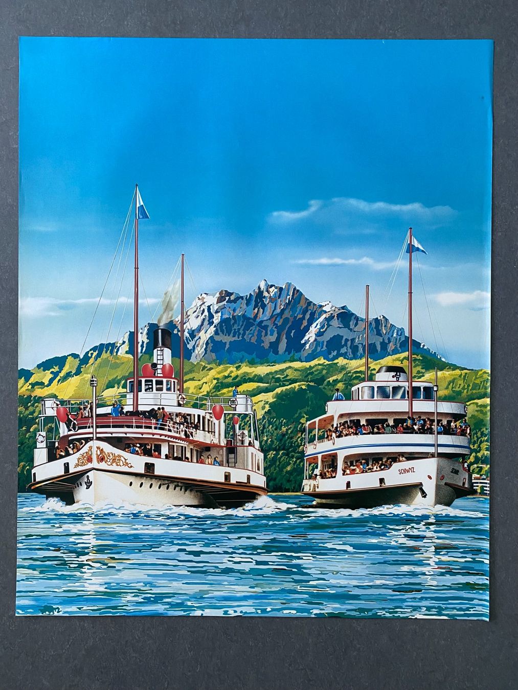 Poster & Bilder: Original Vintage Poster - Dampfer Vierwaldstädtersee – Gebraucht aus Zürich von jesulin05