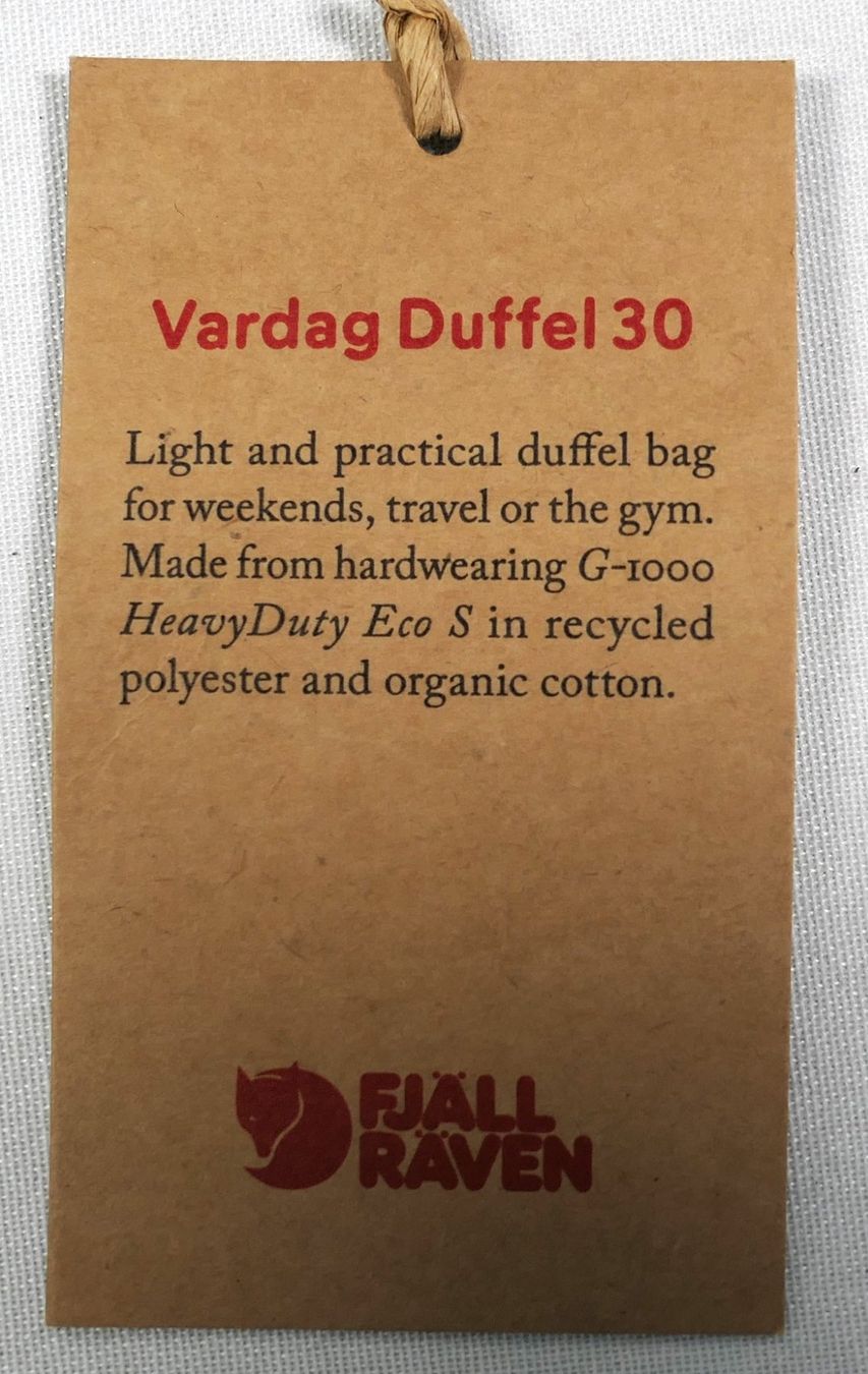 Fjällräven Taschen: Fjällräven Vardag Duffel 30l Storm – Neu und originalverpackt aus Münchenstein von  4
