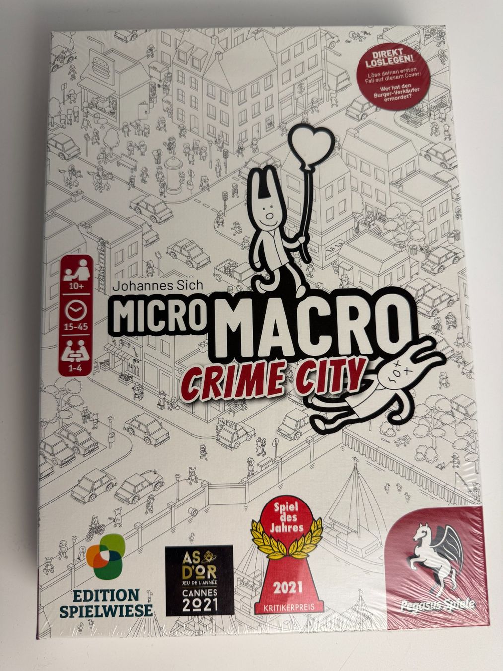 Pegasus Spiele Spiele: Micro Macro Crime City  Gesellschftaspiel – Neu und originalverpackt aus Gasel von Alter_Ego