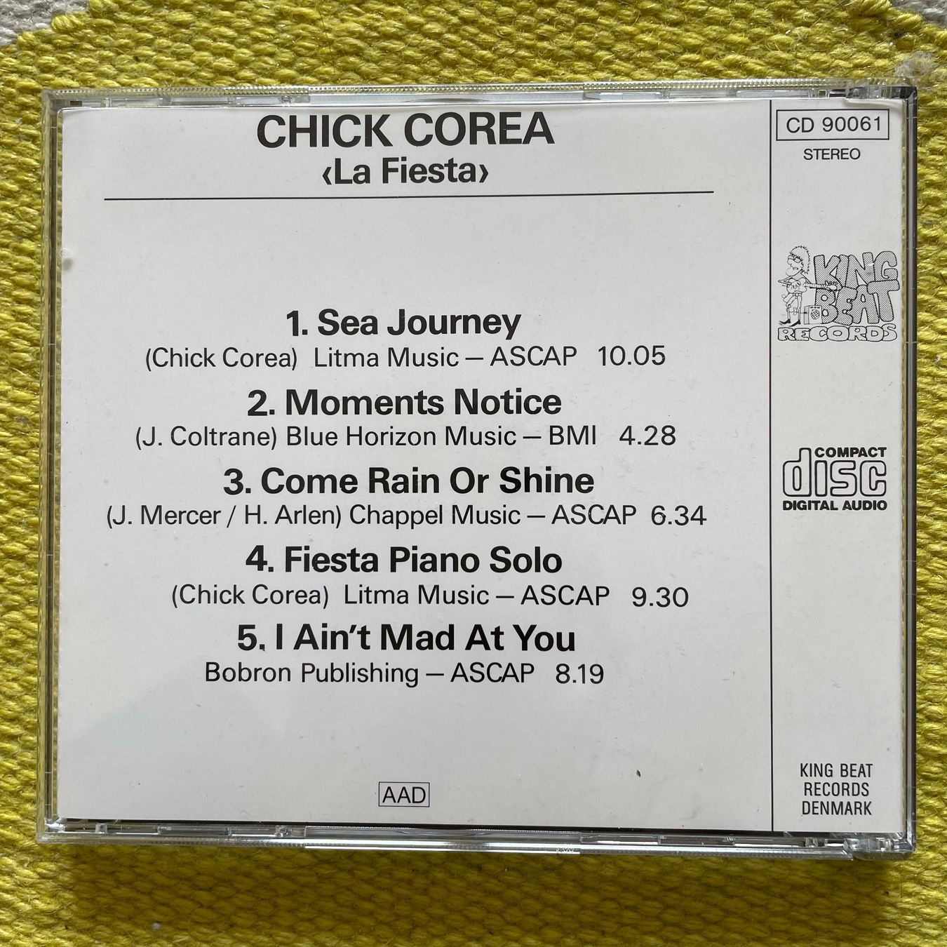 CD: CHICK COREA-LA FIESTA – Usato da Rorschacherberg venduto da CD-Roli 1