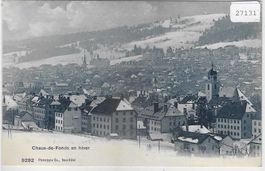 La Chaux-de-Fonds en hiver vue generale