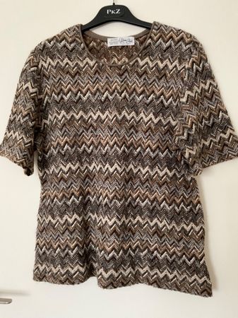 Marie Claire Wolle Mohair Pullover Gr 44 braun