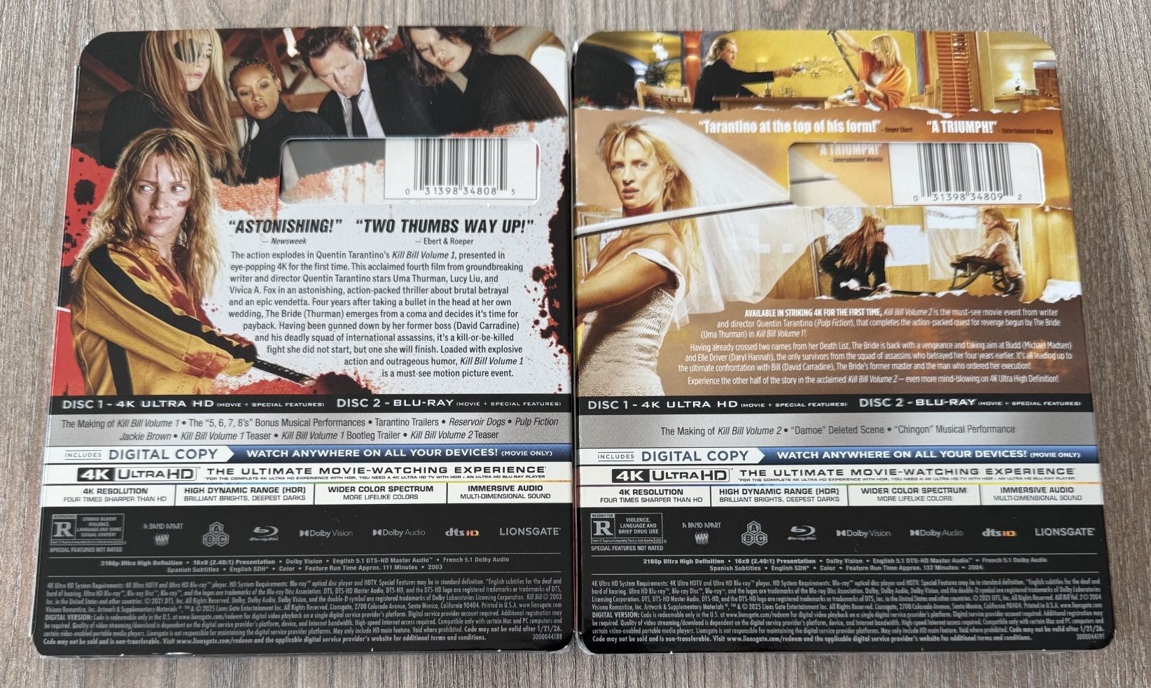 Tutti i DVDs: Kill Bill 1 & 2 4K UHD (US-Version) – Nuovo e nell'imballaggio originale da Malters venduto da starfighter01 1
