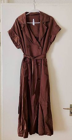 Blusenkleid im Trenchcoat-Stil, M, 100 % Viskose