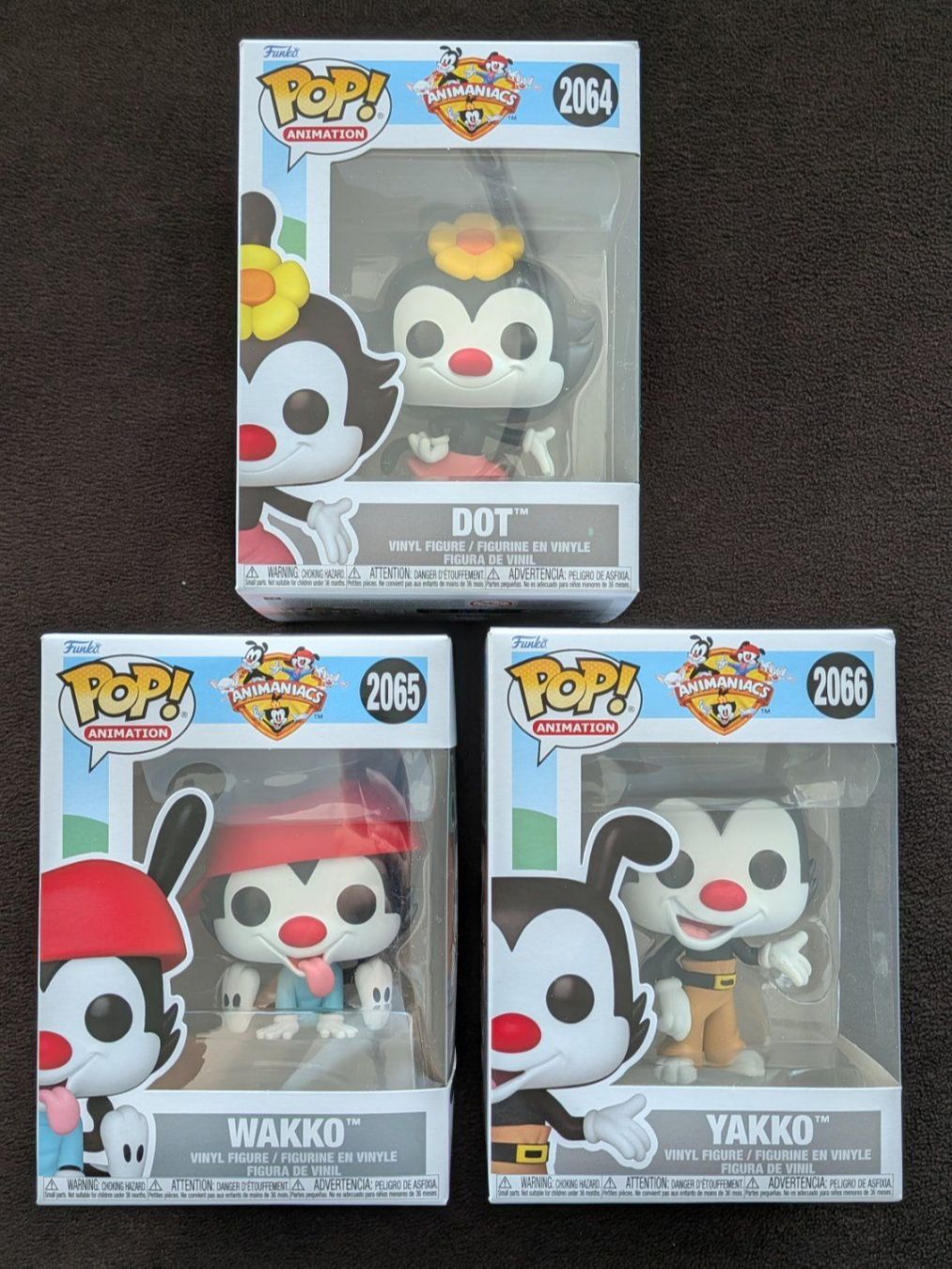 Funko Figuren: Funko Pop! Animaniacs - Dot #2064 Wakko #2065 Jakko #2066 – Neu und originalverpackt aus Obfelden von RCO85
