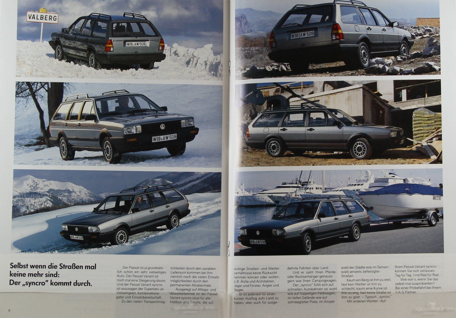 VW Documenti: PROSPEKT & PL | VW PASSAT VARIANT SYNCRO / B2 | AB 01.1987 – Usato da Unterägeri venduto da GIGOLOLIT 6