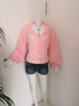 🤩HANDGEMACHTE STRICK-JACKE ROSA
