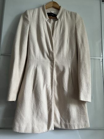 Zara Woman Cream Winter Coat, Size XS, Excellent Condition
