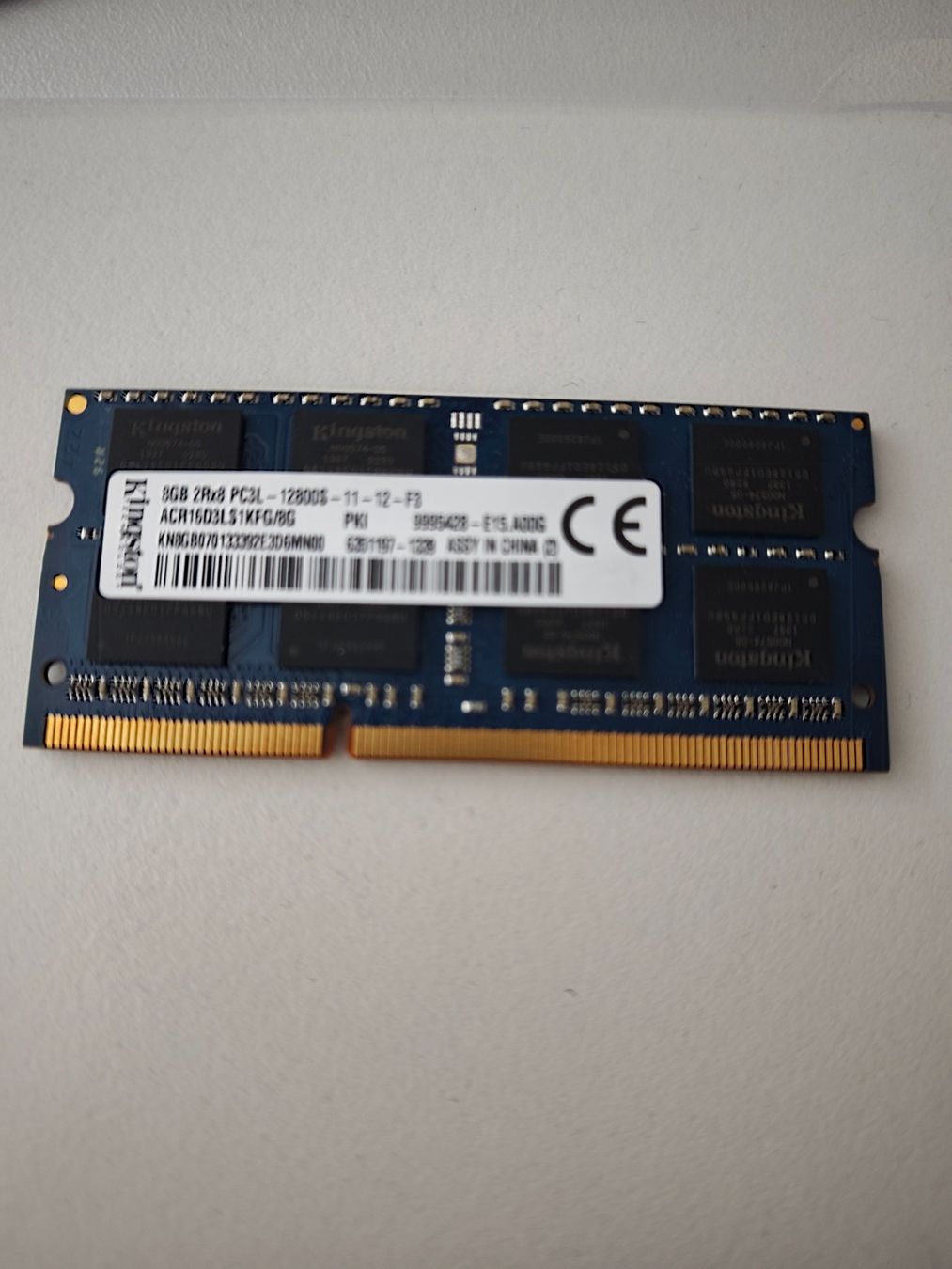 Kingston Memoria / RAM: 1x 8Gb DDR3 PC3L Kingston – Usato da Bassersdorf venduto da Rogerovi