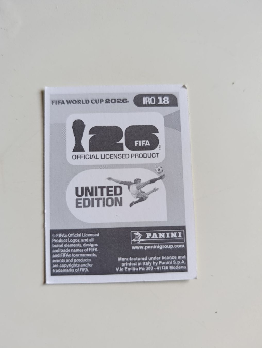 Panini Sammelbilder & Trading cards: Panini World Cup 2026 IRQ 18 – Neu (gemäss Beschreibung) aus Lavey-Village von pas_7xd2 1