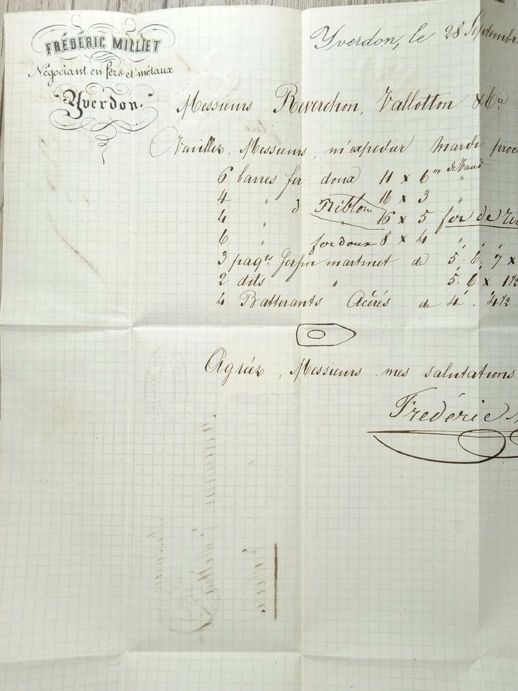 Tutti i francobolli: TR04 Enveloppe Suisse 1862 / TOP – Usato da Cousset venduto da Patrick_Collections 2