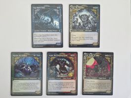 Magic Kaldheim 5 art cards – no foil – NM – 4 ANG/1 FR