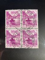 Schweiz 1937 Chillon 203z 4er-Block gestempelt Niederbipp
