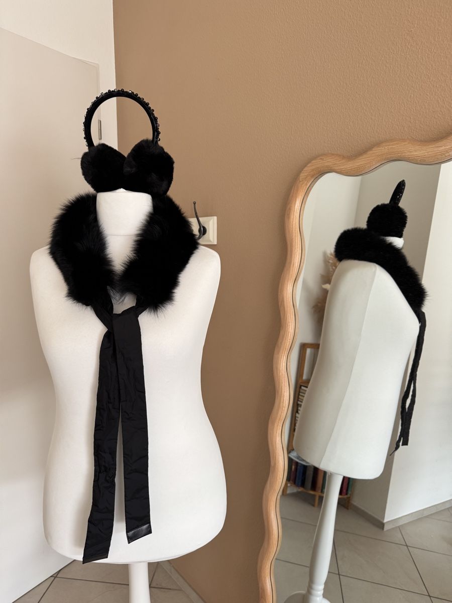 Max Mara Foulard & Sciarpe: Max Mara Set, Pelzkragen oder-gürtel und Ohrenwärmer – Nuovo (secondo la descrizione) da Muttenz venduto da einfach-schoen